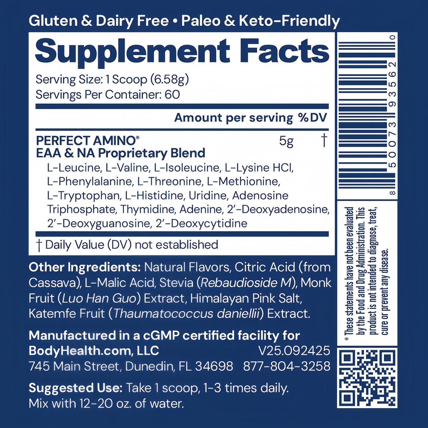 Perfect Amino Powder NSF Certified for Sport